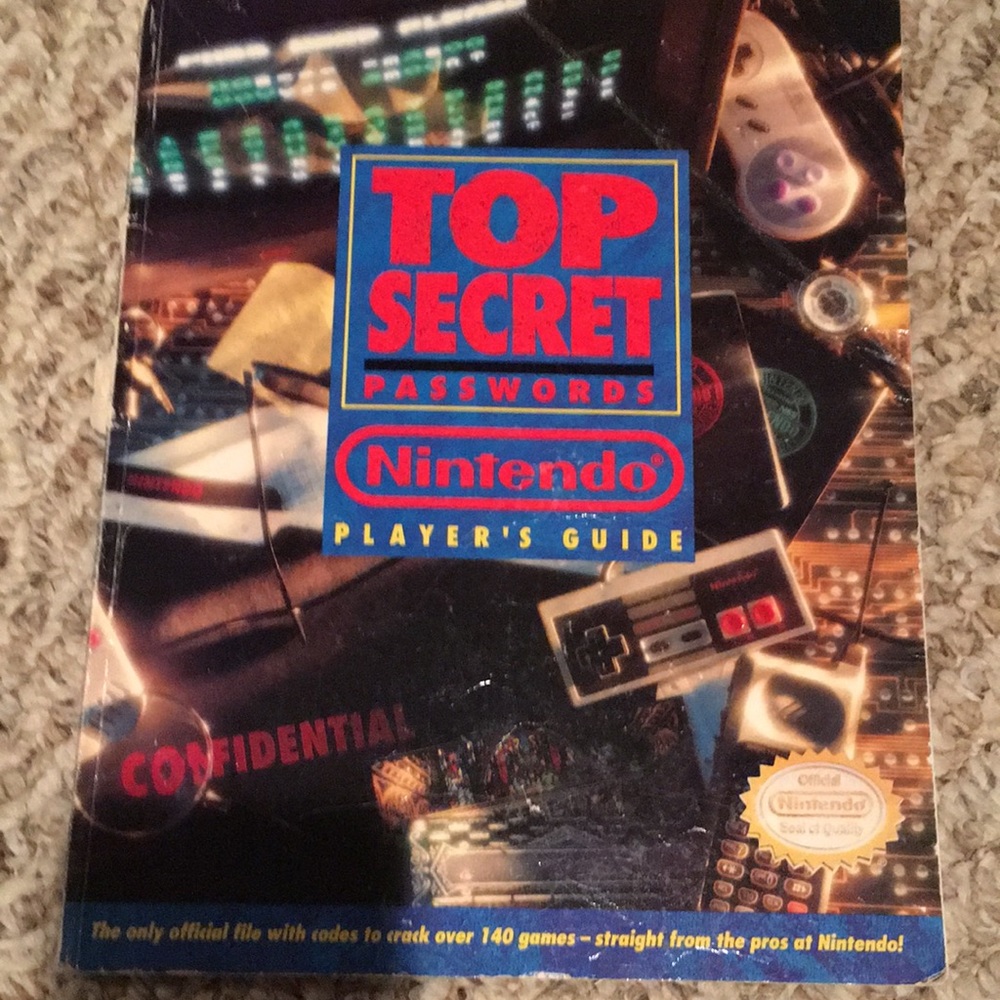 “Top Secret Passwords, Nintendo Player’s Guide” Vintage 1992